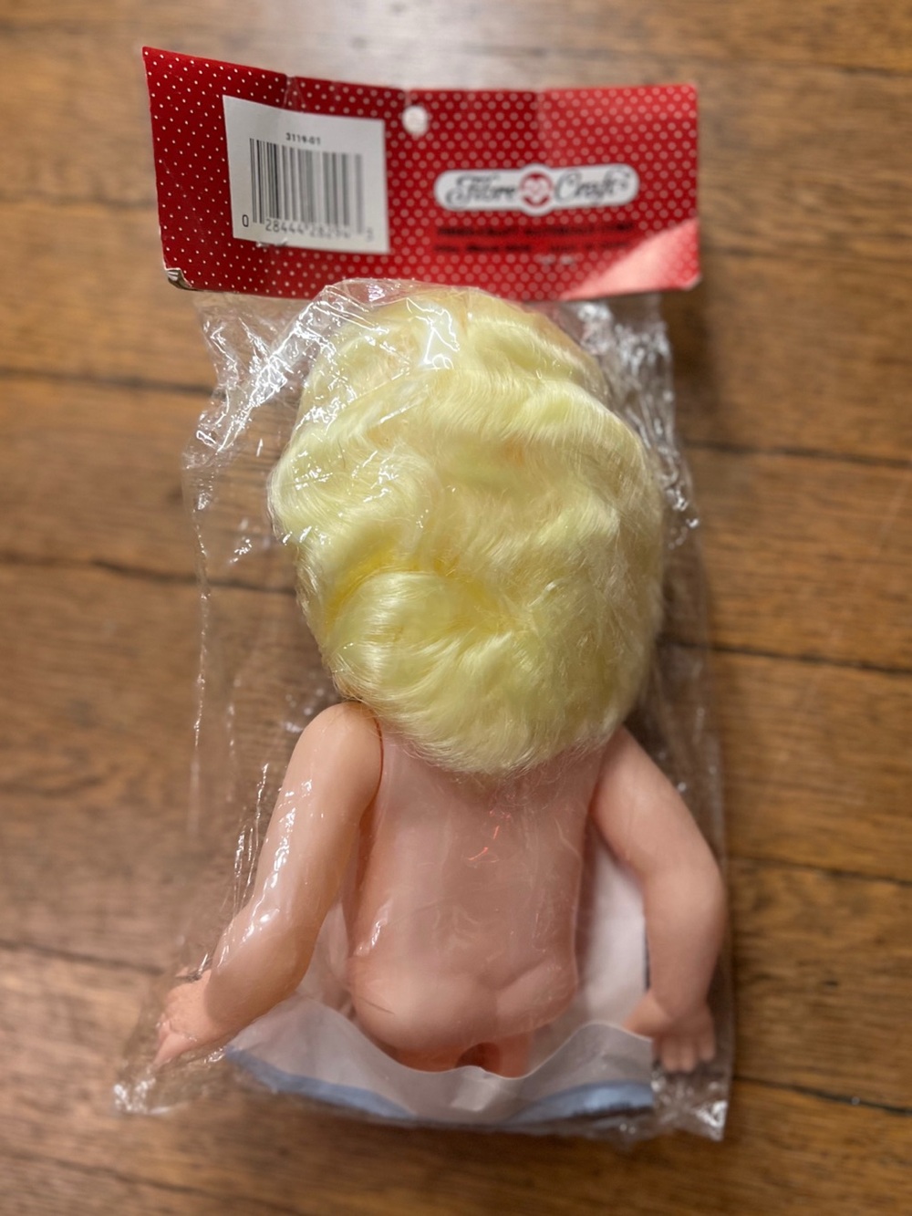 Vintage-Style Pillow Doll with Blonde Hair 8” - Picture 2 of 2